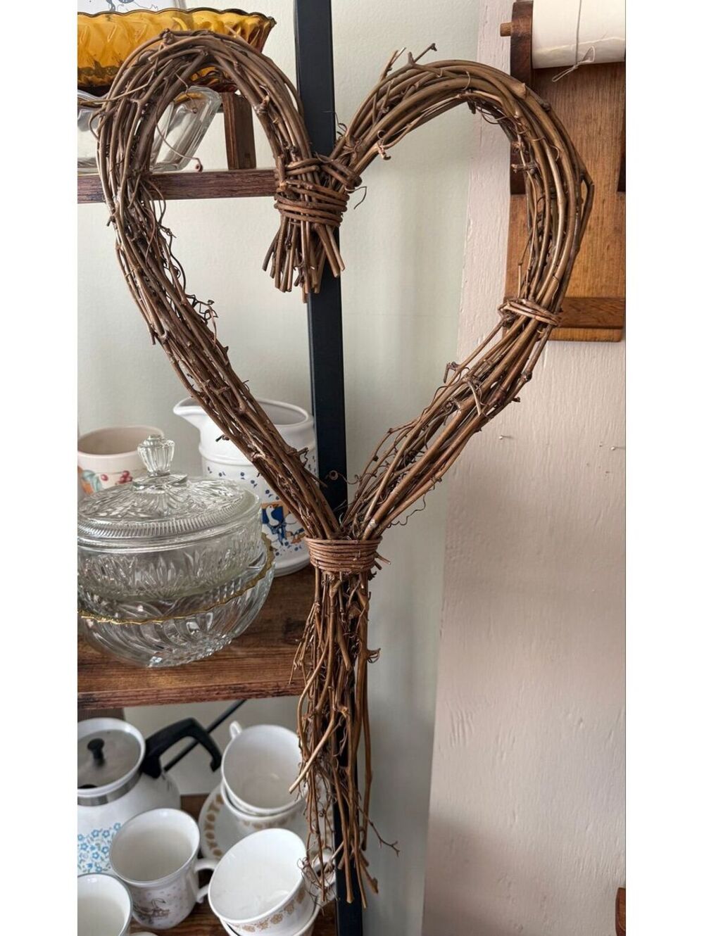 159. Rustic Grapevine Heart Wreath / Wall Hanging